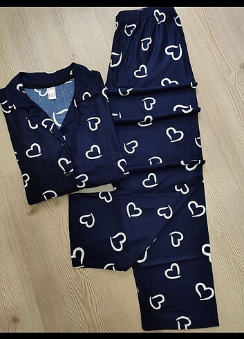 xxl Beden lacivert Renk Pamuklu bayan pijama takimj