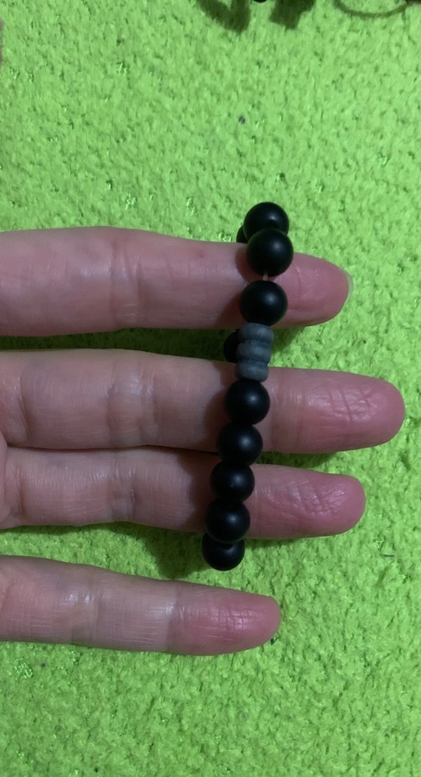 Minimalist Siyah Boncuklu çocuk Bileklik - Görsel 2