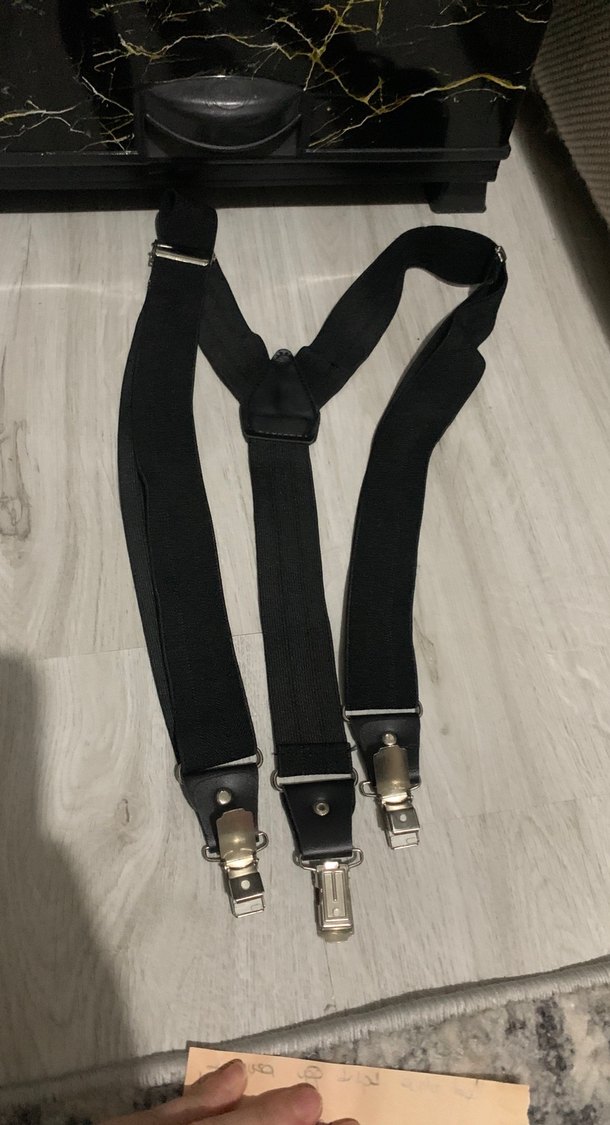 Siyah Denim Çocuk Askısı Tokalı - Görsel 2