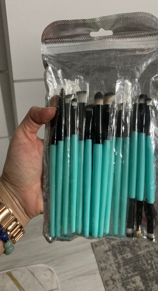 Turkuaz Makyaj Fırça Seti - Görsel 3