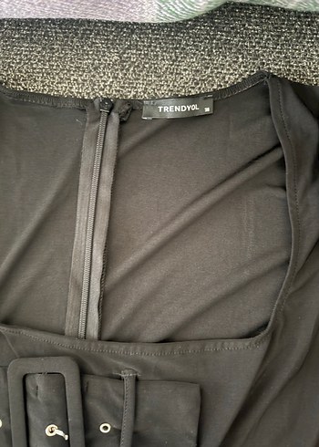 Kemer Detaylı Siyah Gotik Midi Elbise - Görsel 4