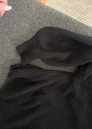 Kadın Siyah Boğazlı Triko Kazak - Görsel 3