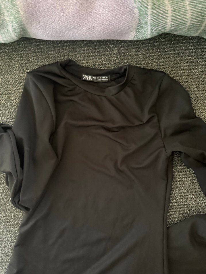 Siyah Uzun Kollu Kadın Elbise - Görsel 3