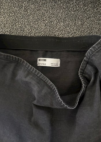 Gri Midi Denim Uzun Etek - Görsel 3