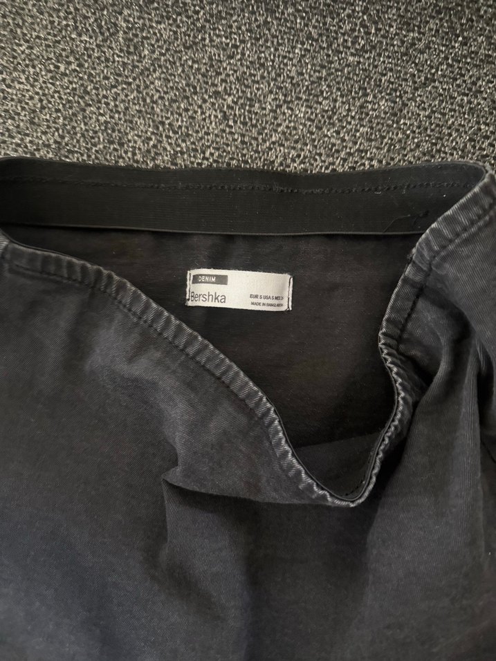 Gri Midi Denim Uzun Etek - Görsel 3