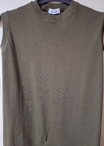 Kadın Haki Uzun Fitilli Elbise - Görsel 2