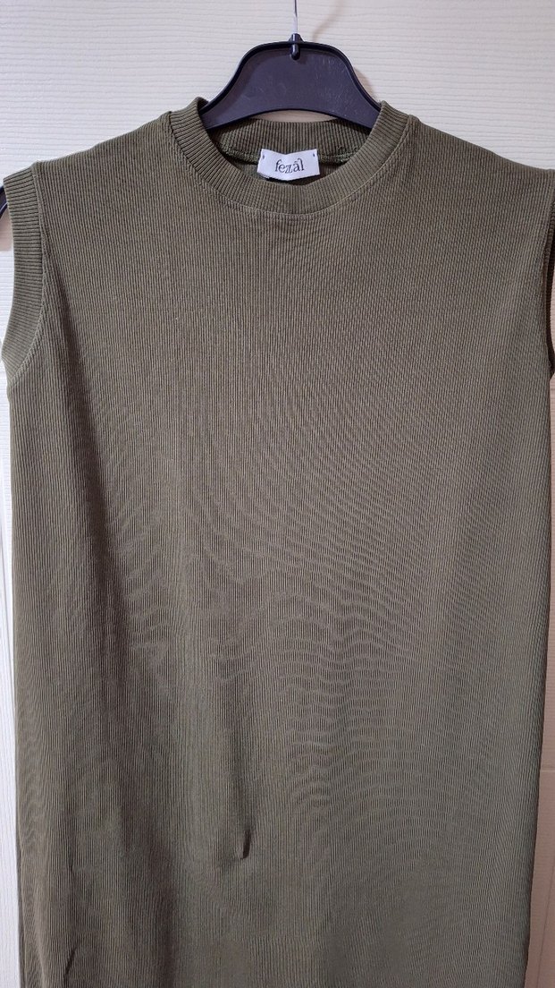 Kadın Haki Uzun Fitilli Elbise - Görsel 2