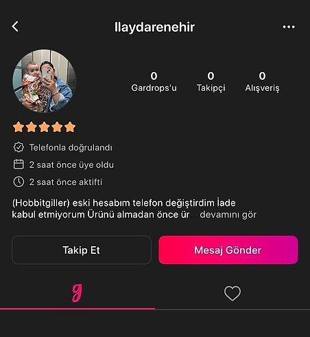 Yeni hesabım