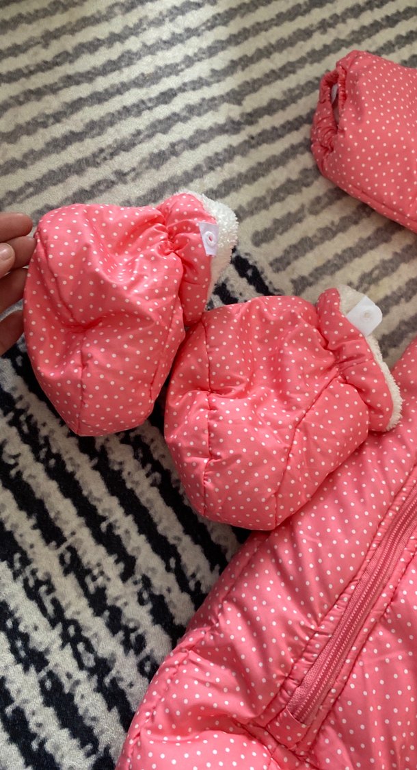 Puantiyeli Pembe Bebek Tulumu - Görsel 2