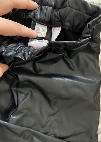 Siyah Deri bebek 2li Pantolon - Görsel 4