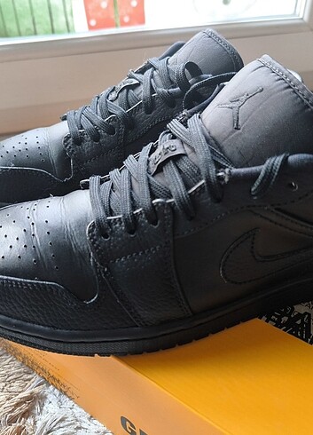 41 Beden siyah Renk Air Jordan 1 Low All Black 41 no