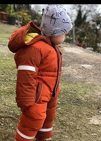 12-18 Ay Beden turuncu Renk Kar tulumu