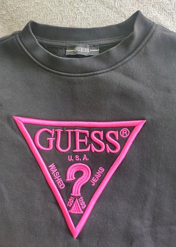 m Beden Guess Orjinal Kadin Pembe Baskılı Sweatshirt