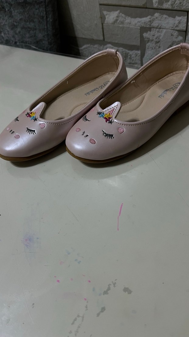 Kız Çocuk Pembe Unicorn Nakışlı Babet - Görsel 2