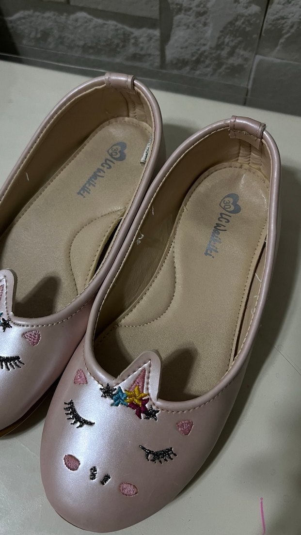 Kız Çocuk Pembe Unicorn Nakışlı Babet - Görsel 3