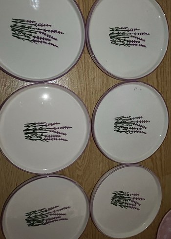 Pastel Mor Desenli Yemek Tabağı Seti - Görsel 2