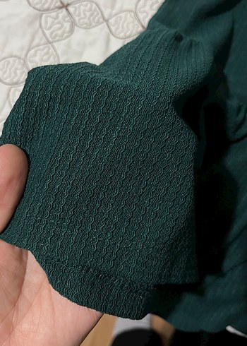 Yeşil Midi Renkli Salaş Elbise - Görsel 3