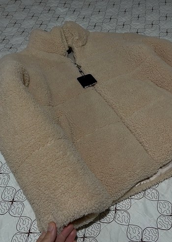 Kadın Bej Kısa Peluş Ceket - Görsel 2