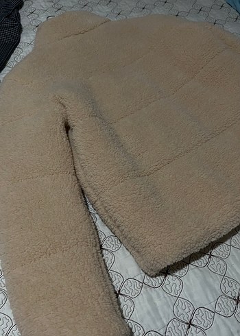 Kadın Bej Kısa Peluş Ceket - Görsel 3