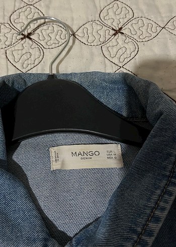 Kadın Mavi Düğmeli Denim Ceket - Görsel 3