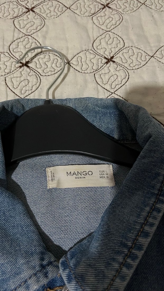 Kadın Mavi Düğmeli Denim Ceket - Görsel 3