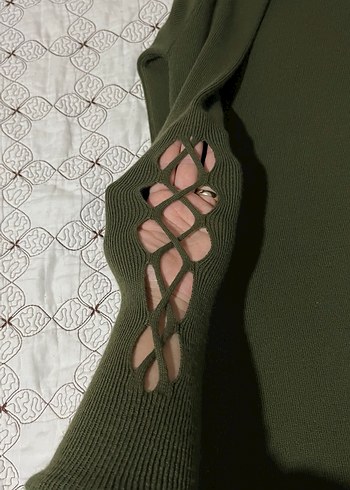 Uzun Kollu Siyah triko Kadın Elbise - Görsel 4