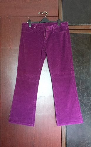 #Benetton #mor renkli fitilli #kadife #pantalon 