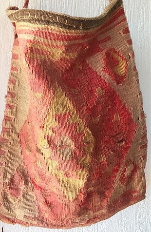 Beden Antika Kilim Motifli Yün Heybe