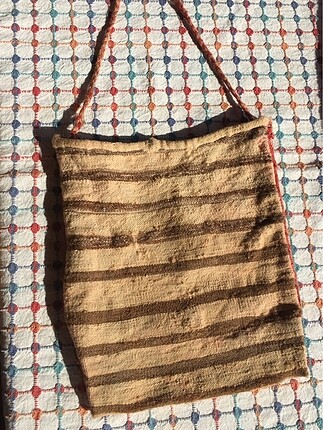 Beden kırmızı Renk Antika Kilim Motifli Yün Heybe