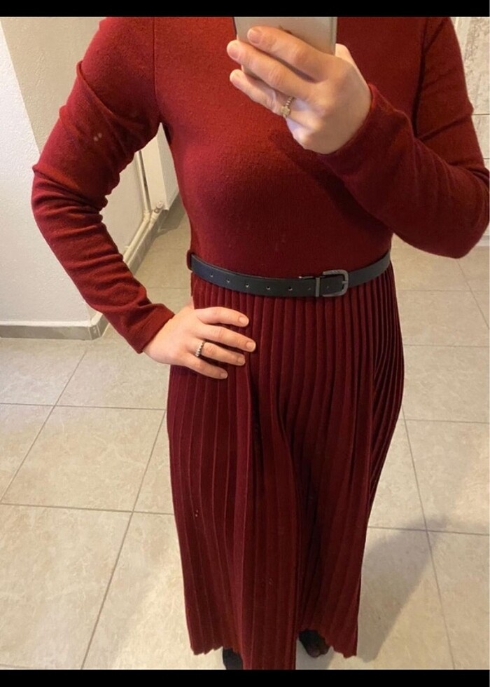 Triko uzun elbise - Görsel 2