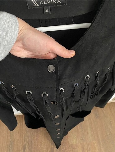 Alvina süet trençkot kap ceket - Görsel 3