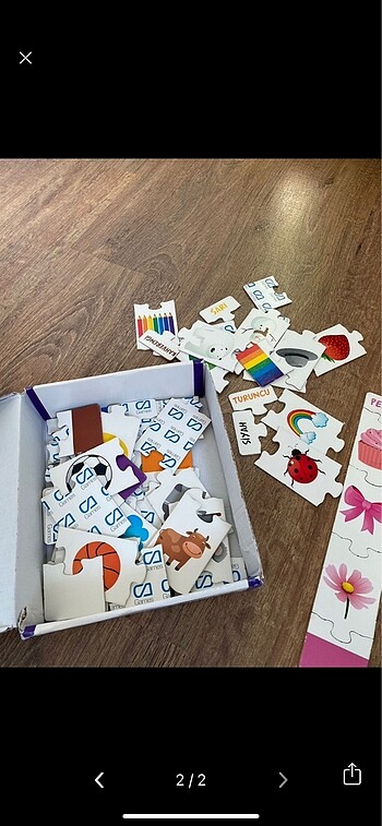 Çocuk puzzle renkler hayvanlar - Görsel 2