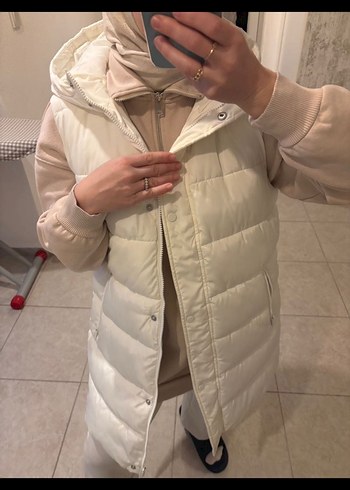 Ekru Lc Waikiki Modest  Kadın Şişme Yelek - Görsel 5