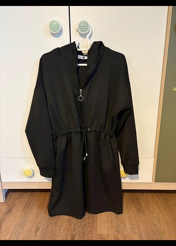 Benin Kadın Siyah Bel Detaylı Kap Tunik - Görsel 3