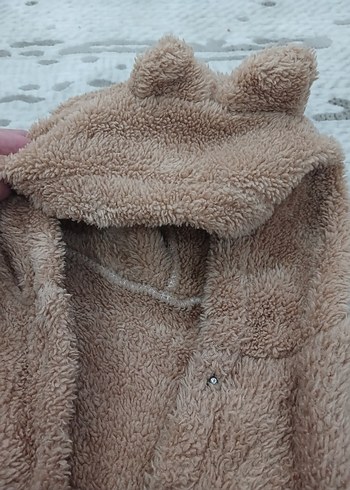 9-12 ay Kahverengi Bebek Tulumu - Görsel 2