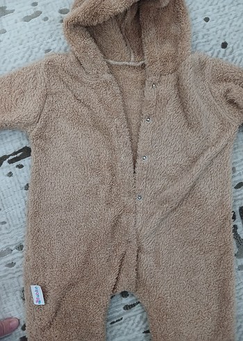 9-12 ay Kahverengi Bebek Tulumu - Görsel 3