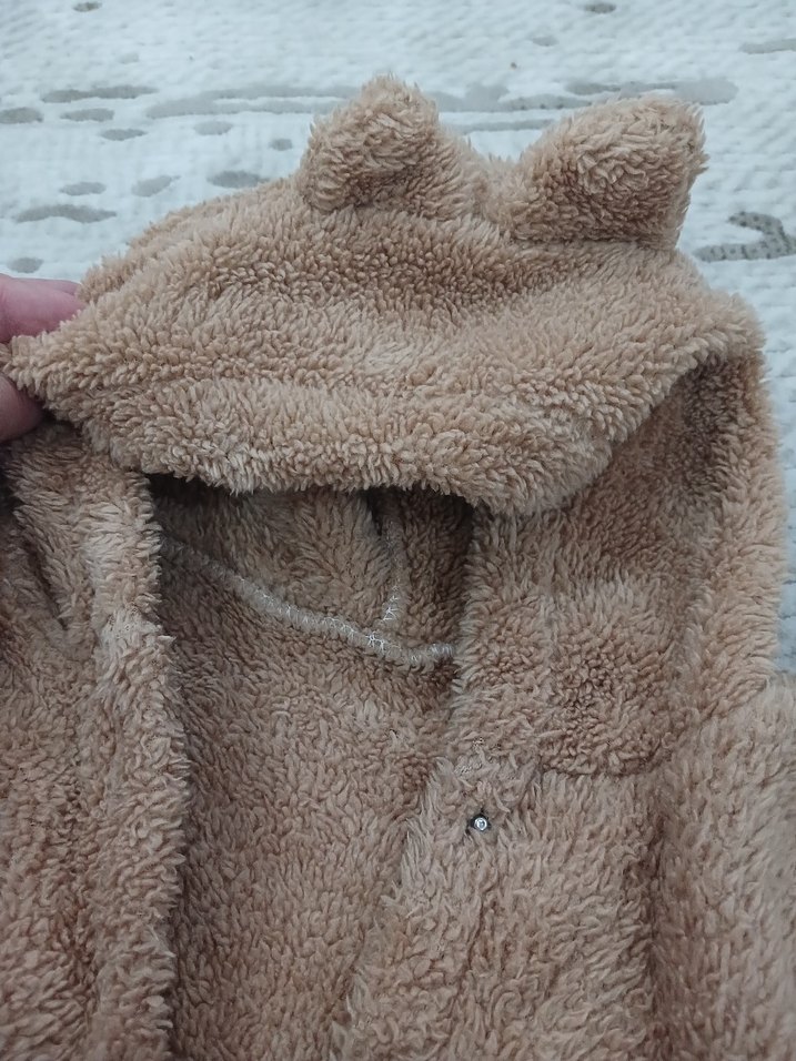 9-12 ay Kahverengi Bebek Tulumu - Görsel 2