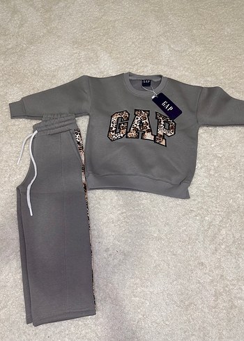 Gri GAP Baskılı kız Çocuk Eşofman Takımı - Görsel 2