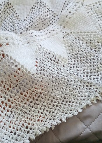 El Yapımı Bohem Dantel Örtü - Görsel 5