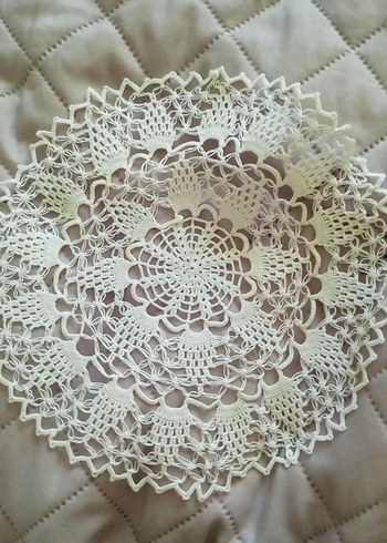 El İşi Beyaz Dantel Yuvarlak Amerikan Servis - Görsel 6