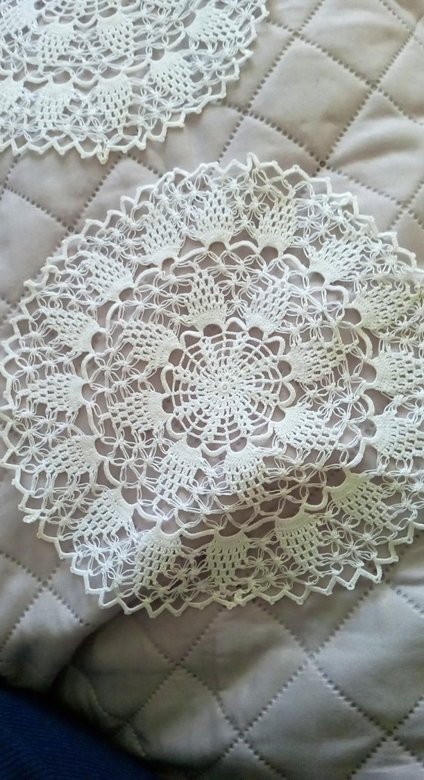 El İşi Beyaz Dantel Yuvarlak Amerikan Servis - Görsel 3