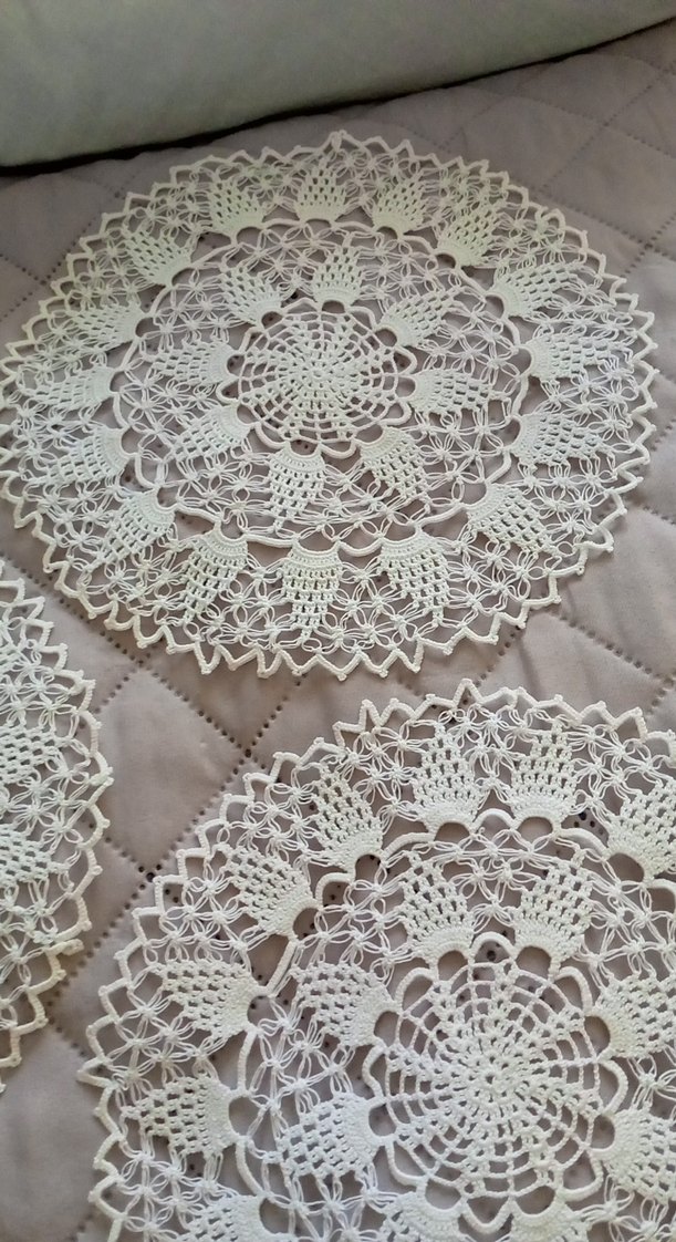 El İşi Beyaz Dantel Yuvarlak Amerikan Servis - Görsel 5