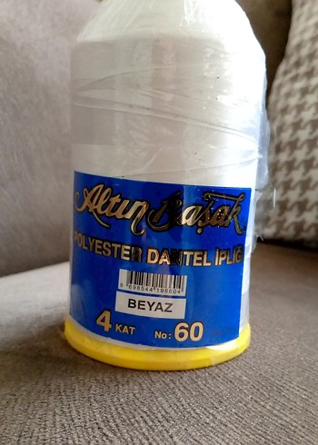 Beyaz 4 Katlı Polyester Dantel İpliği - Görsel 3