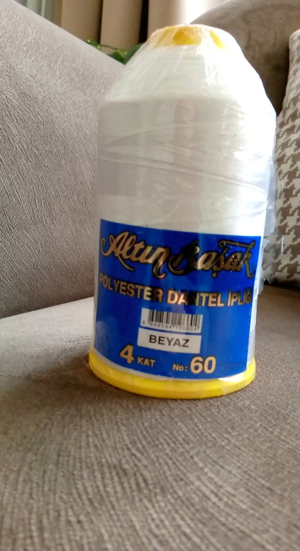 Beyaz 4 Katlı Polyester Dantel İpliği - Görsel 2