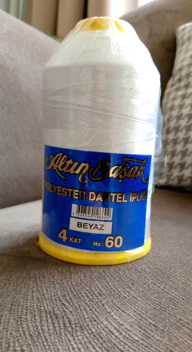 Beyaz 4 Katlı Polyester Dantel İpliği - Görsel 3