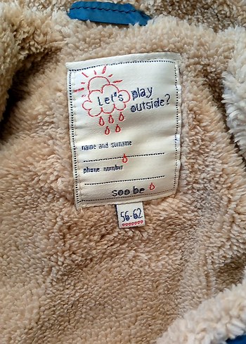 Mavi Suni Kürklü bebek Mont - Görsel 7