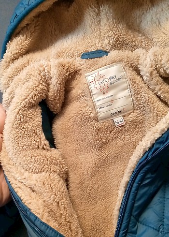 Mavi Suni Kürklü bebek Mont - Görsel 6