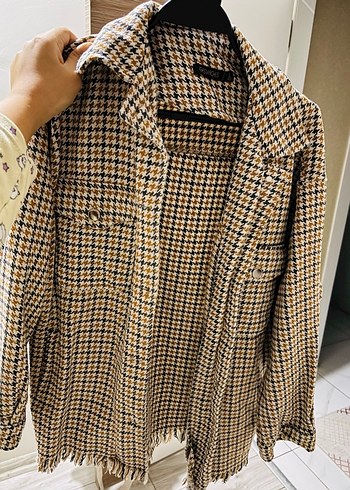 Düğmeli Kahverengi ceket - Görsel 3