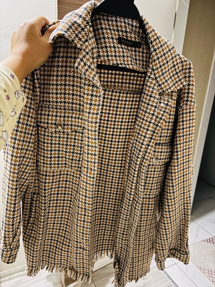 Düğmeli Kahverengi ceket - Görsel 3