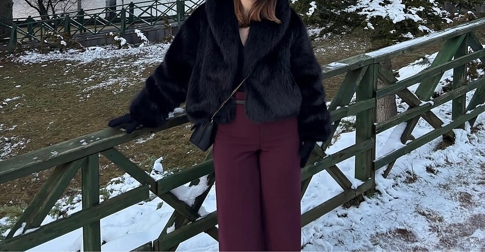 Zara Zara yeni sezon culotte bordo pantolon